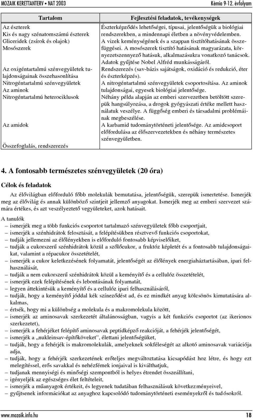 életben a növényvédelemben. A vizek keménységének és a szappan tisztítóhatásának összefüggései.