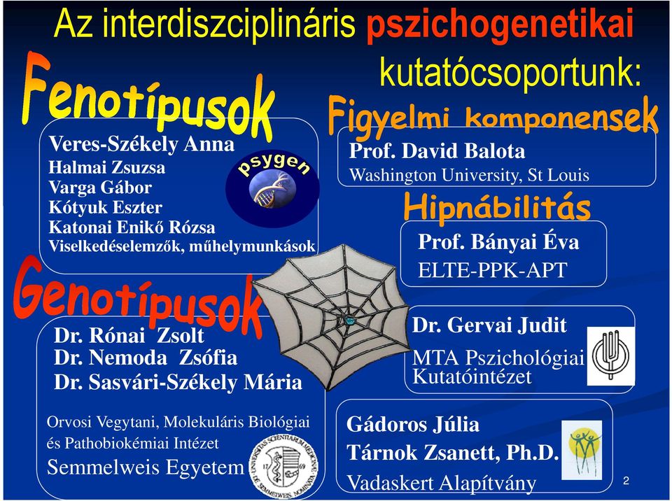 Bányai Éva ELTE-PPK-APT Dr. Rónai Zsolt Dr. Nemoda Zsófia Dr.