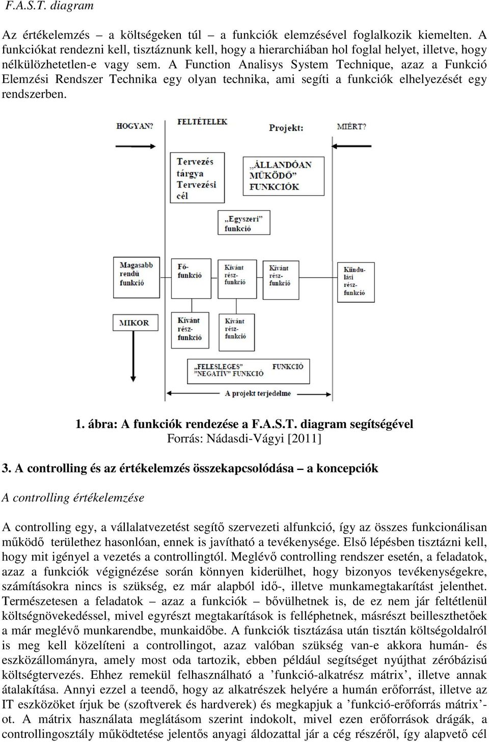 A Function Analisys System Technique, azaz a Funkció Elemzési Rendszer Technika egy olyan technika, ami segíti a funkciók elhelyezését egy rendszerben. 1. ábra: A funkciók rendezése a F.A.S.T. diagram segítségével Forrás: Nádasdi-Vágyi [2011] 3.