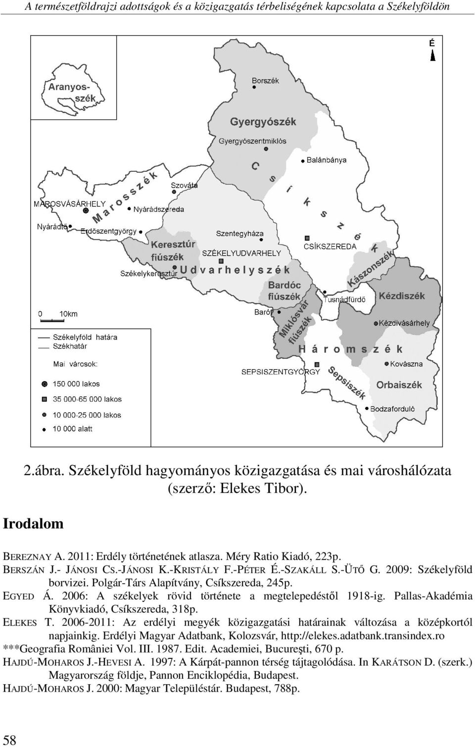 Polgár-Társ Alapítvány, Csíkszereda, 245p. EGYED Á. 2006: A székelyek rövid története a megtelepedéstől 1918-ig. Pallas-Akadémia Könyvkiadó, Csíkszereda, 318p. ELEKES T.