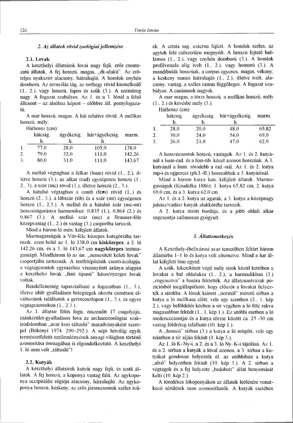 Az 1. és a 3. lónál a felső állcsont - az alsóhoz képest - előbbre áll, pontyfogazatú. A mar hosszú, magas. A hát relatíve rövid. A mellkas hosszú, mély. Háthossz (cm): hátcsig. ágyékcsig.