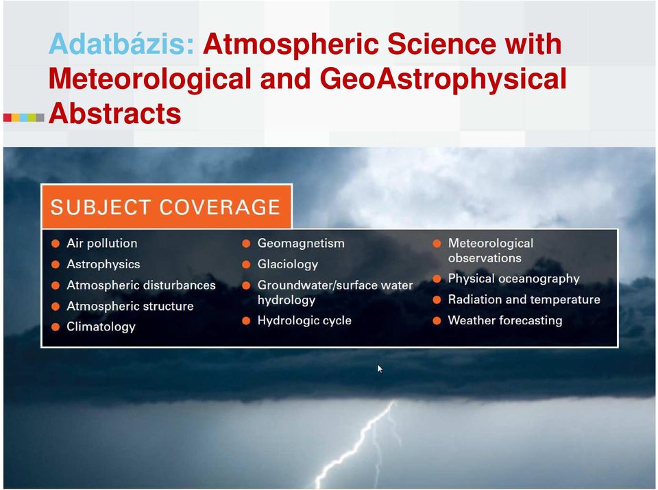 Symposiums NOAA annual reports and technical memorandums Atmospheric Sciences Librarians International (ASLI)
