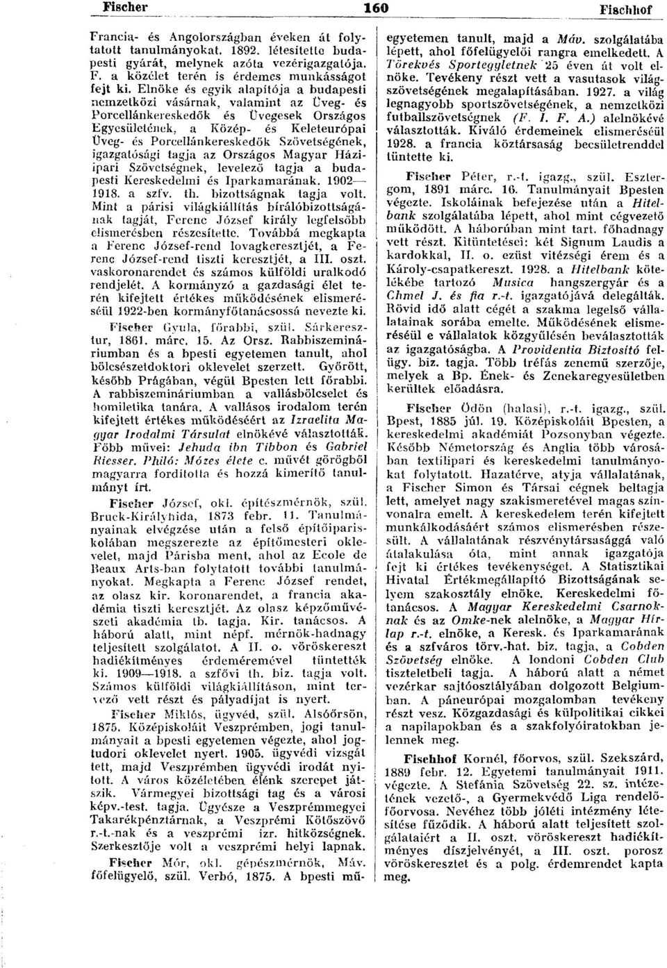 Szövetségének, igazgatósági tagja az Országos Magyar Háziipari Szövetségnek, levelező tagja a budapesti Kereskedelmi és Iparkamarának. 1902 1918. a szfv. th. bizottságnak tagja volt.