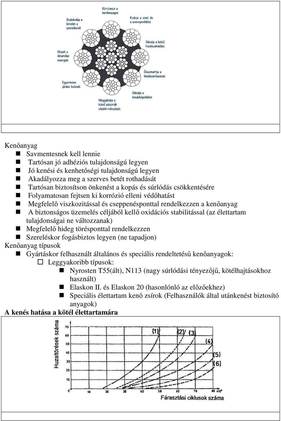 oxidációs stabilitással (az élettartam tulajdonságai ne változzanak) Megfelelı hideg törésponttal rendelkezzen Szereléskor fogásbiztos legyen (ne tapadjon) Kenıanyag típusok Gyártáskor felhasznált