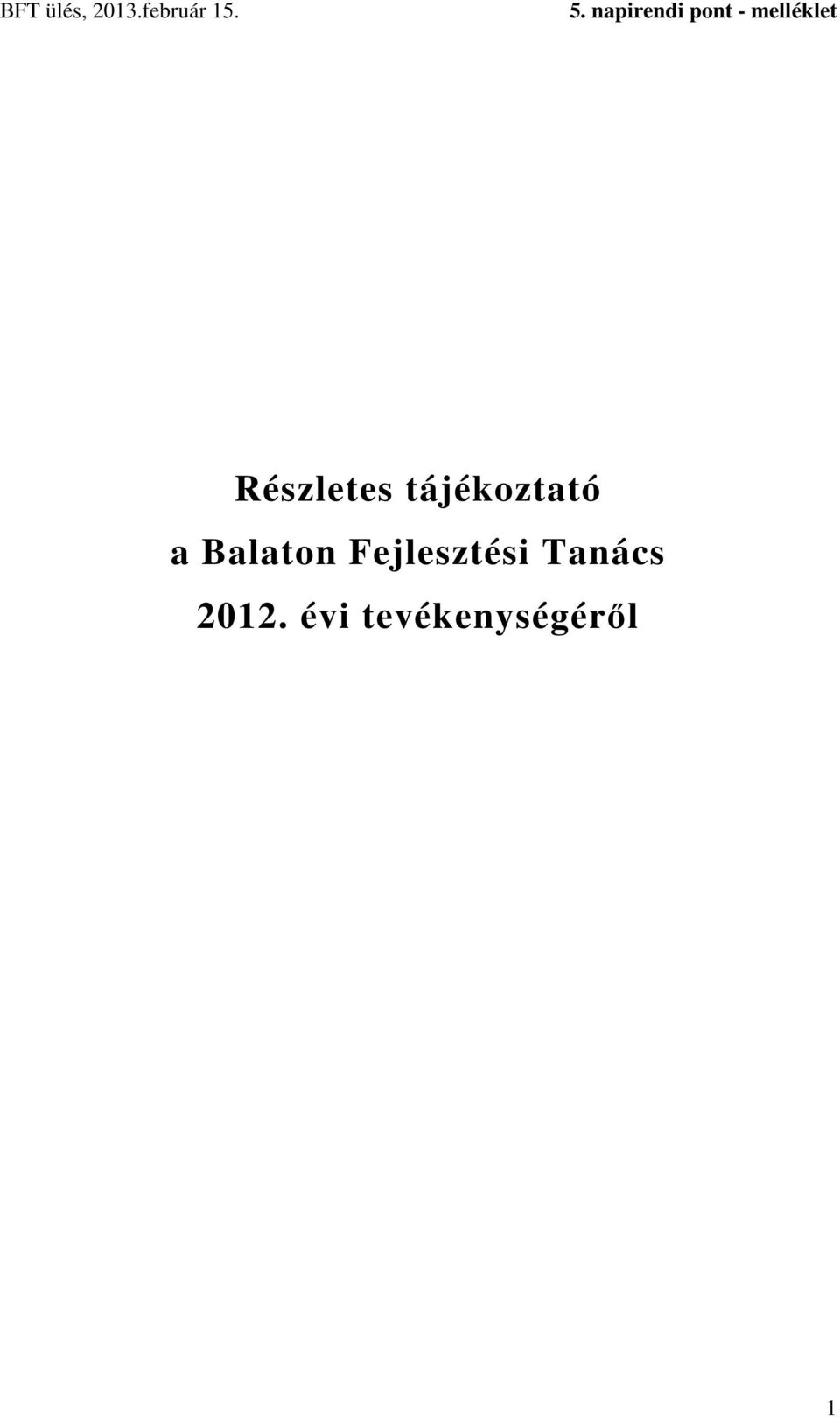 Balaton Fejlesztési