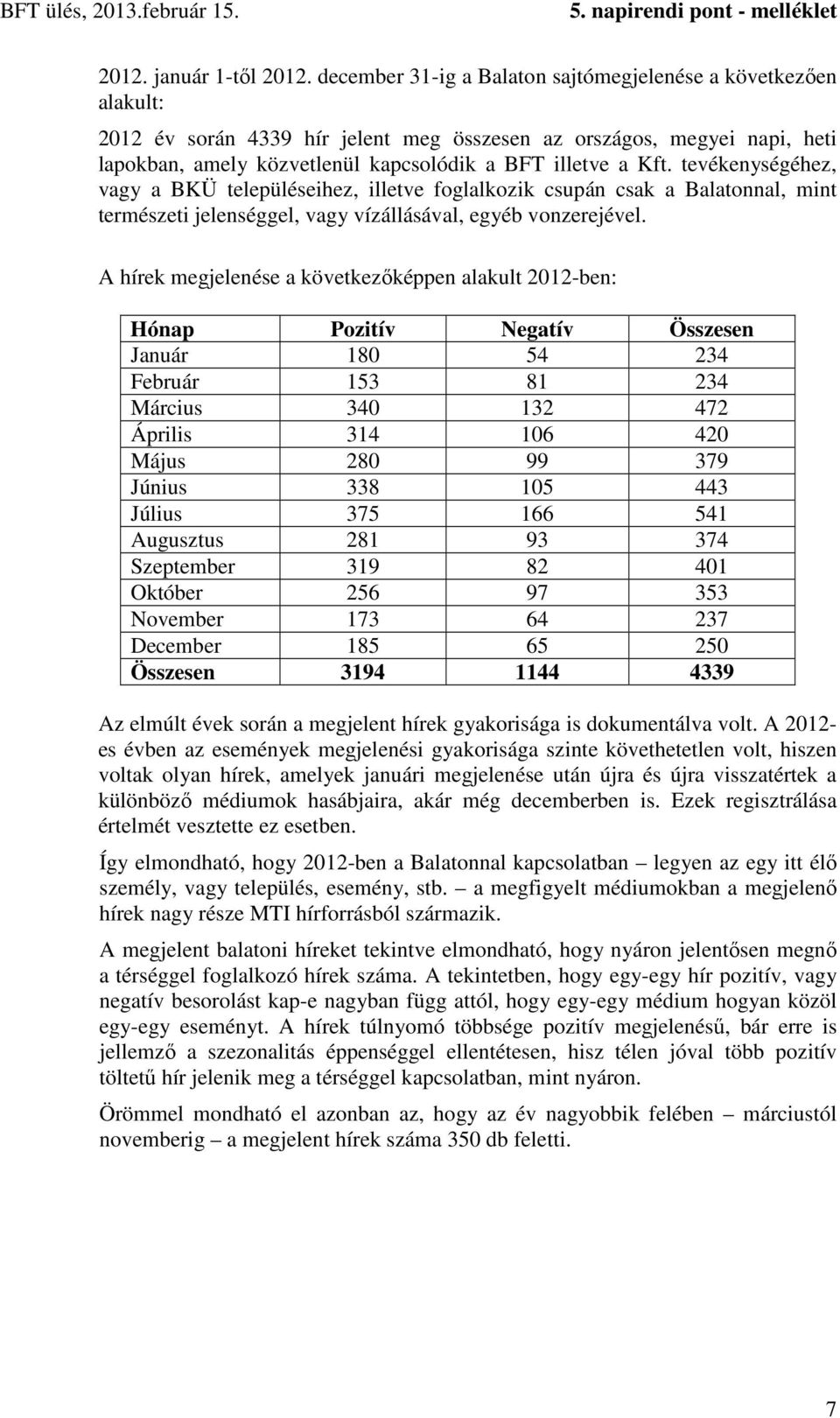 tevékenységéhez, vagy a BKÜ településeihez, illetve foglalkozik csupán csak a Balatonnal, mint természeti jelenséggel, vagy vízállásával, egyéb vonzerejével.