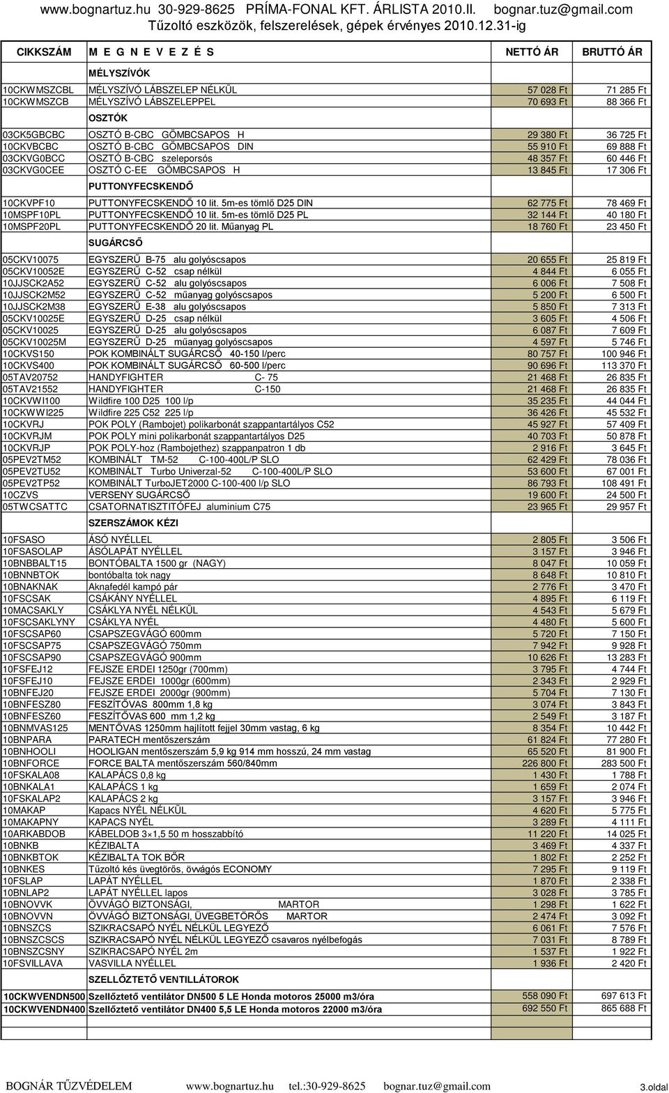 PUTTONYFECSKENDŐ 10 lit. 5m-es tömlő D25 DIN 62 775 Ft 78 469 Ft 10MSPF10PL PUTTONYFECSKENDŐ 10 lit. 5m-es tömlő D25 PL 32 144 Ft 40 180 Ft 10MSPF20PL PUTTONYFECSKENDŐ 20 lit.