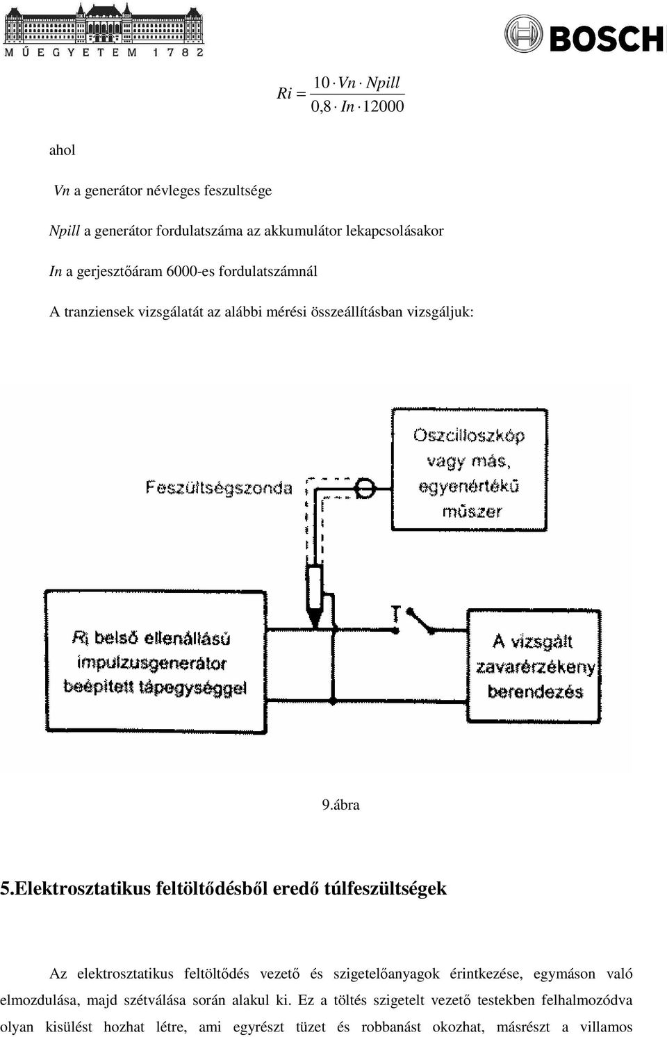 Elektrosztatikus feltöltıdésbıl eredı túlfeszültségek Az elektrosztatikus feltöltıdés vezetı és szigetelıanyagok érintkezése, egymáson való