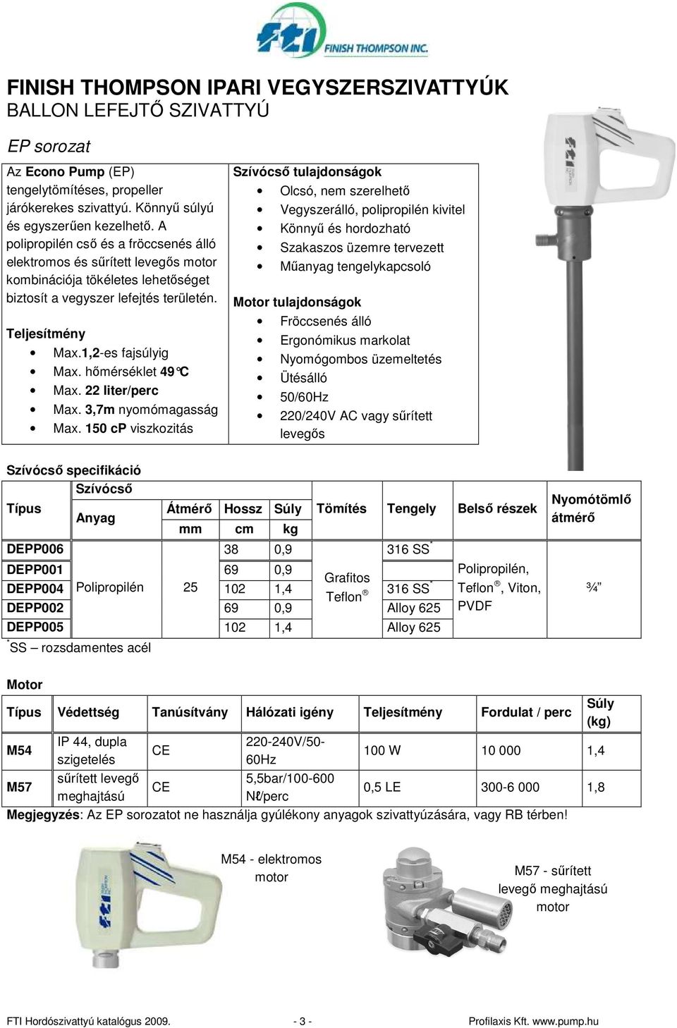 hımérséklet 49 C Max. 22 liter/perc Max. 3,7m nyomómagasság Max.