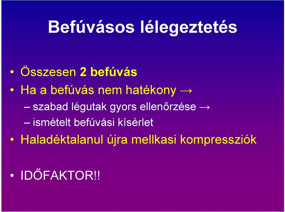 ellenőrzése ismételt befúvási kísérlet