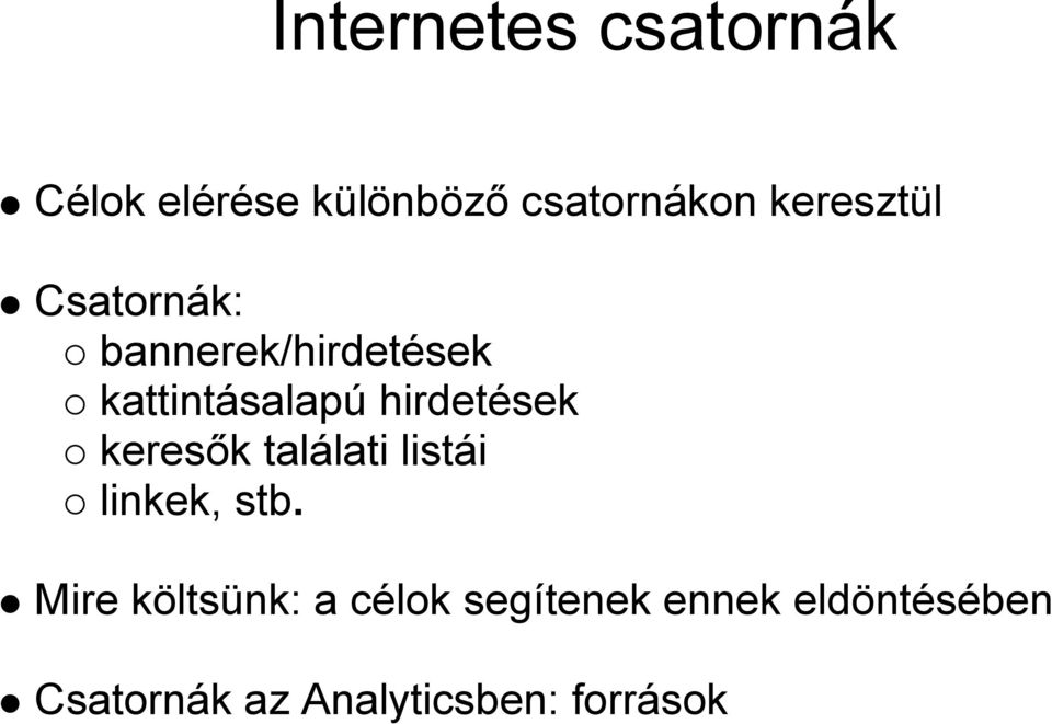 hirdetések keresők találati listái linkek, stb.