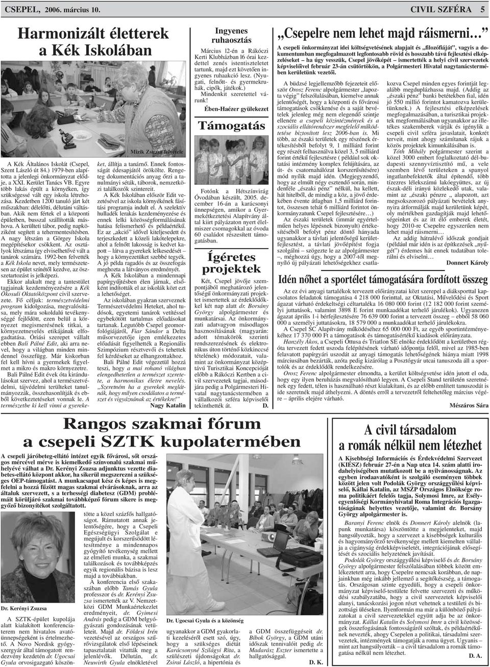 Akik nem fértek el a központi épületben, busszal szállították máshova. A kerülteti tábor, pedig napköziként segített a tehermentesítésben. A nagy létszám a Görgey Iskola megépítésekor csökkent.
