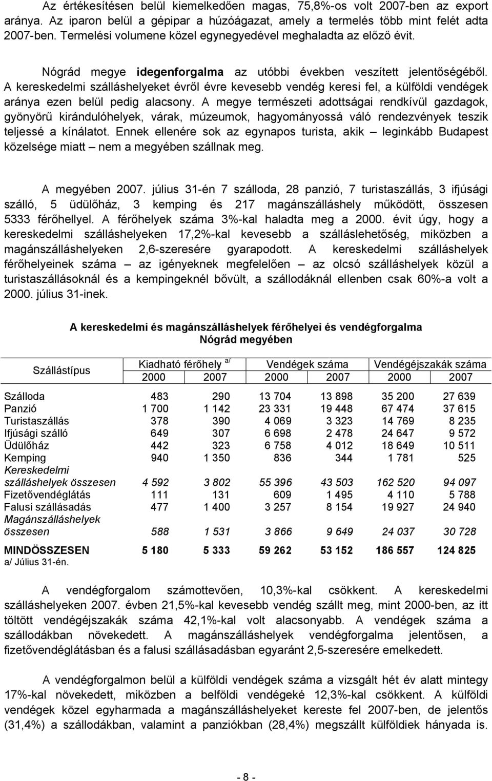 A kereskedelmi szálláshelyeket évről évre kevesebb vendég keresi fel, a külföldi vendégek aránya ezen belül pedig alacsony.