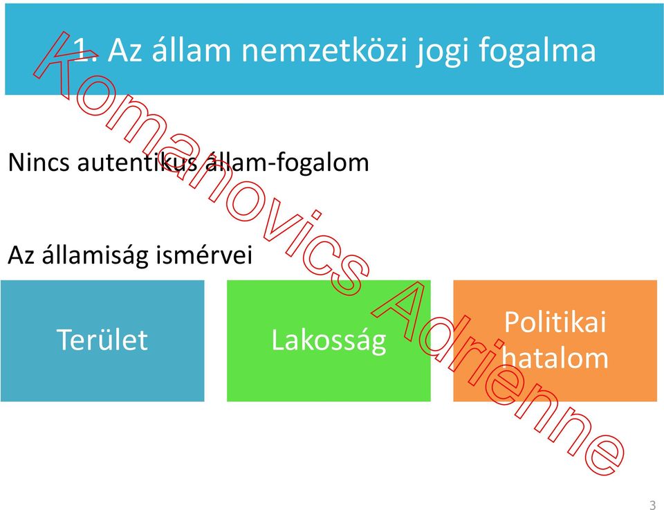 állam-fogalom Az államiság