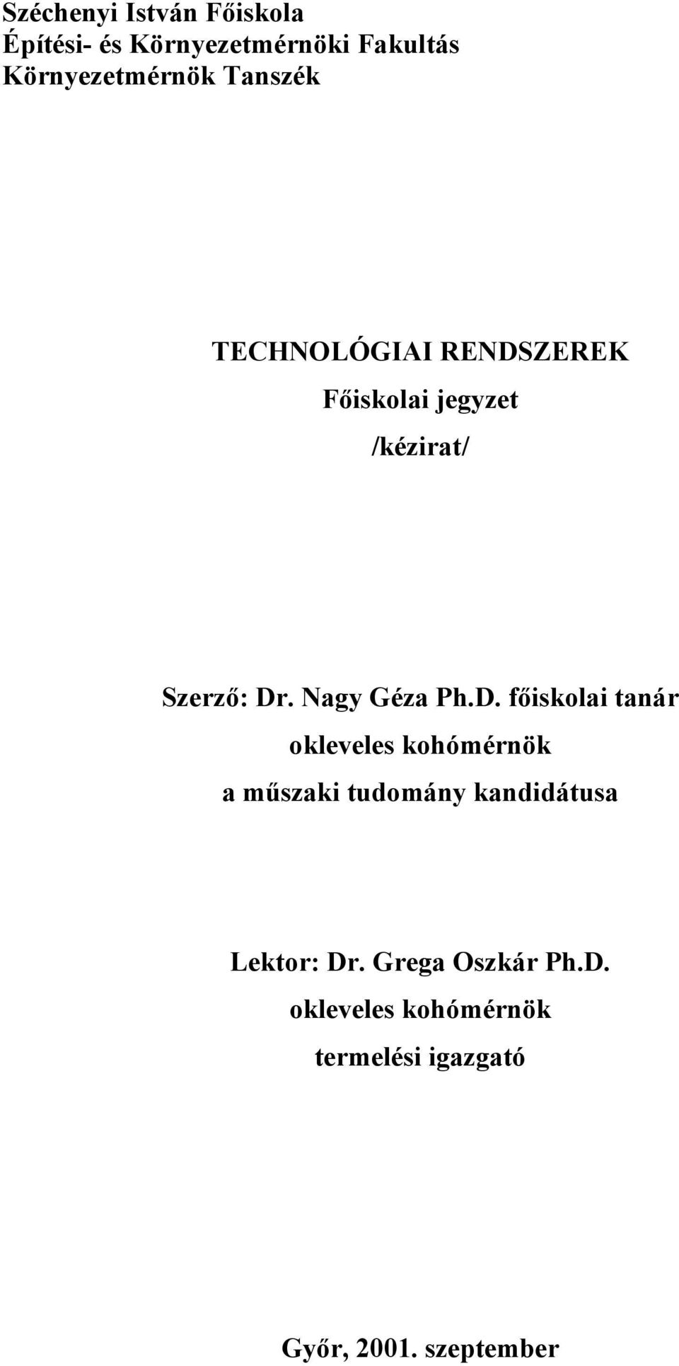 Nagy Géza Ph.D.