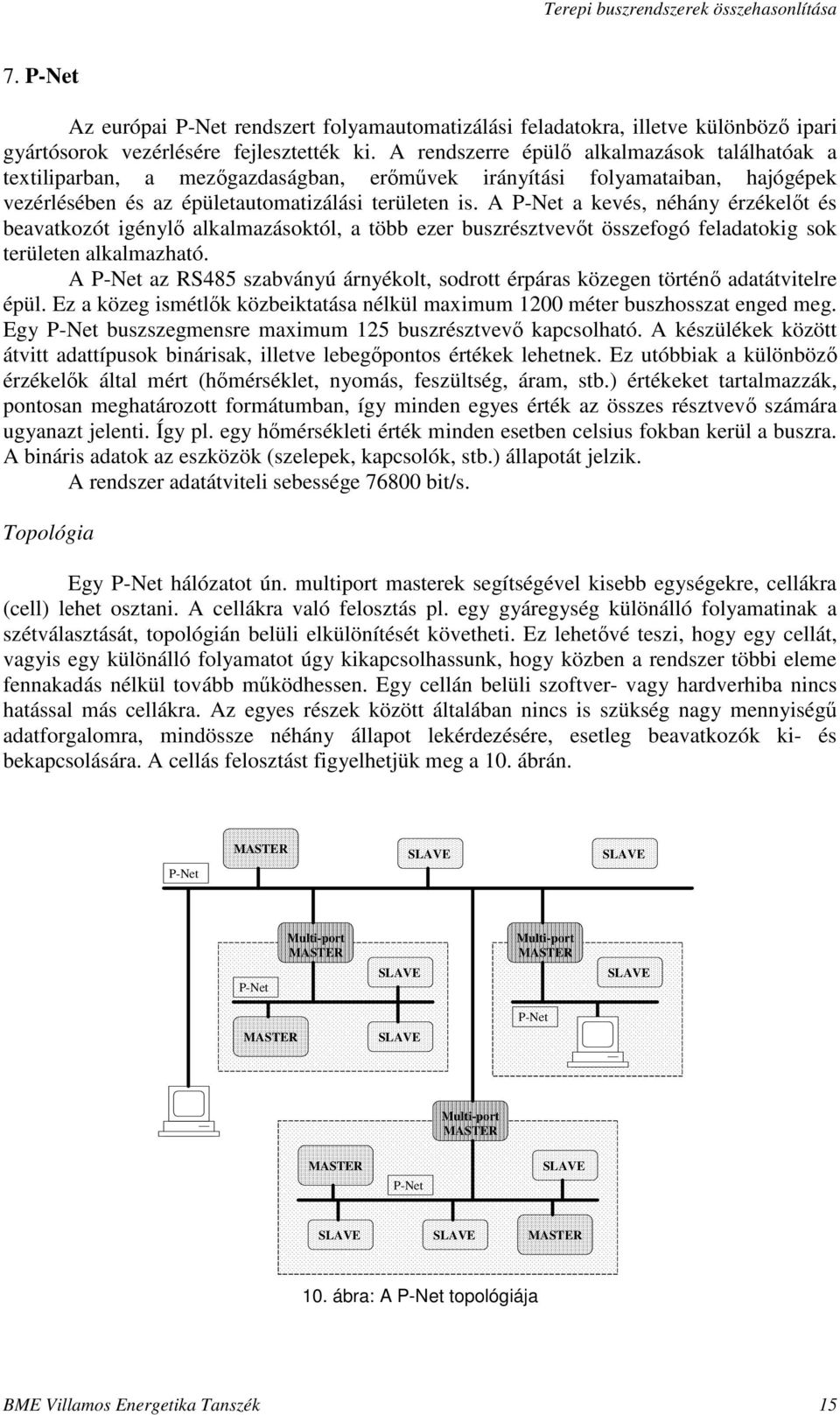 A P-Net a kevés, néhány érzékelt és beavatkozót igényl alkalmazásoktól, a több ezer buszrésztvevt összefogó feladatokig sok területen alkalmazható.