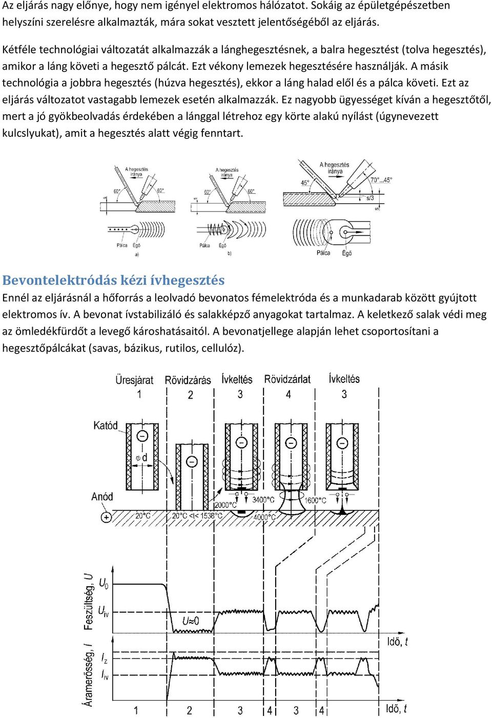 A másik technológia a jobbra hegesztés (húzva hegesztés), ekkor a láng halad elől és a pálca követi. Ezt az eljárás változatot vastagabb lemezek esetén alkalmazzák.