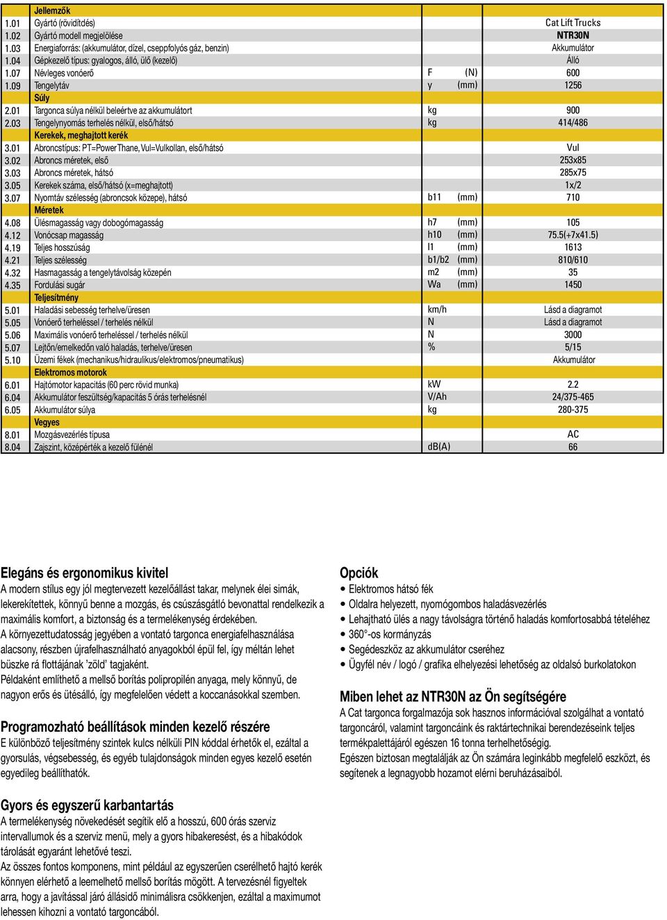 NTR30N. Műszaki adatok. Vontató targonca 3.0 tonna - PDF Ingyenes letöltés