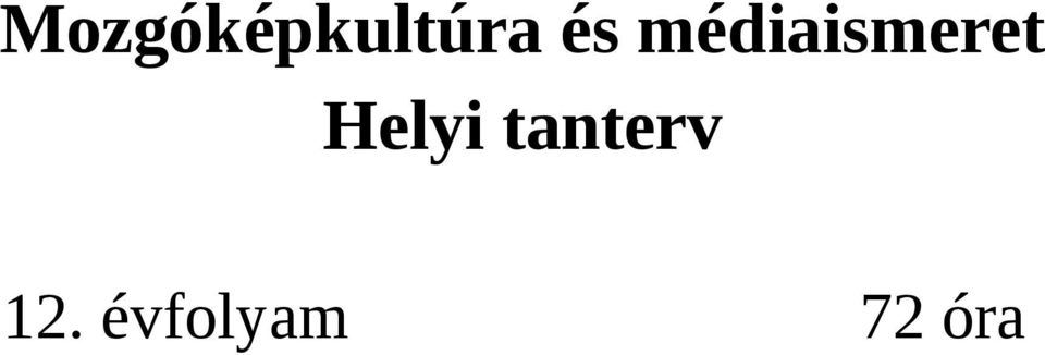 Helyi tanterv 12.