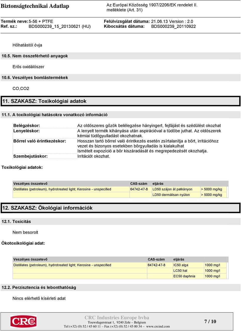 .6. Veszélyes bomlástermékek CO,CO2 11