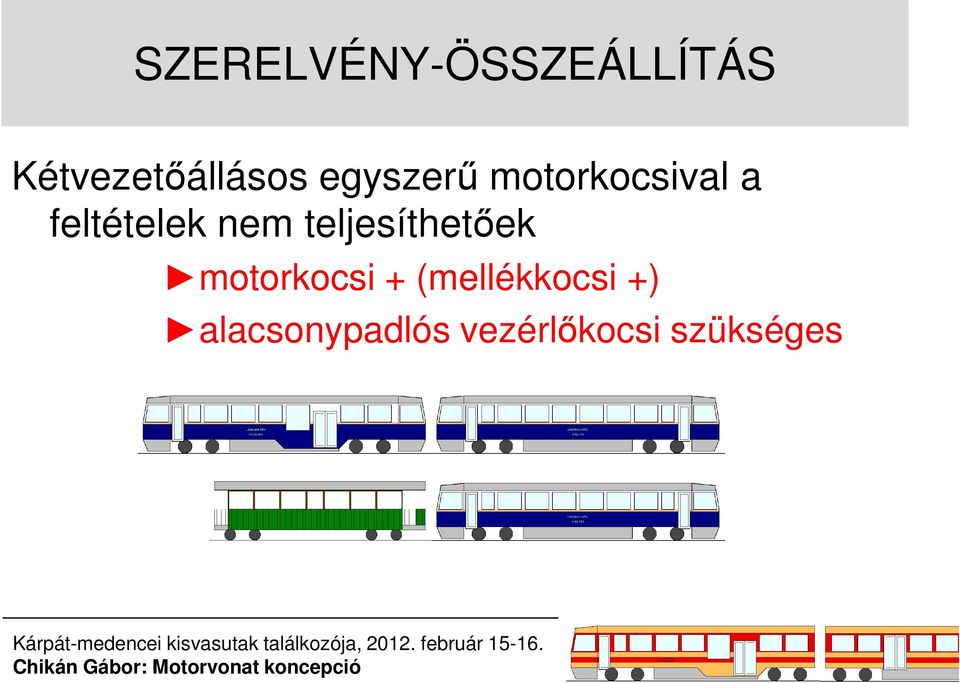 teljesíthetıek motorkocsi + (mellékkocsi