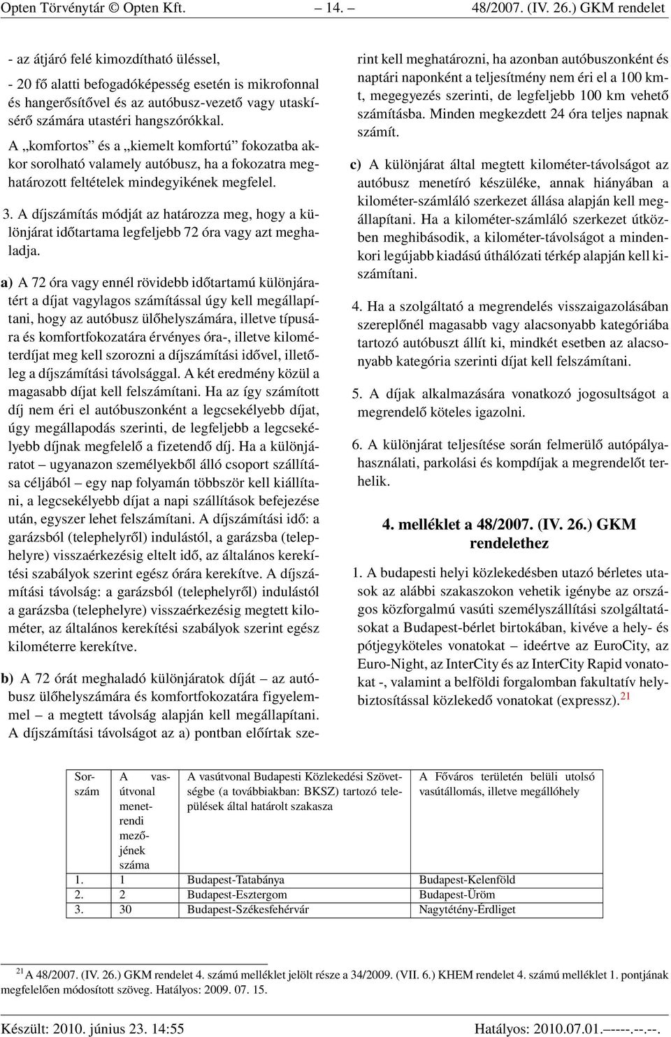 A komfortos és a kiemelt komfortú fokozatba akkor sorolható valamely autóbusz, ha a fokozatra meghatározott feltételek mindegyikének megfelel. 3.