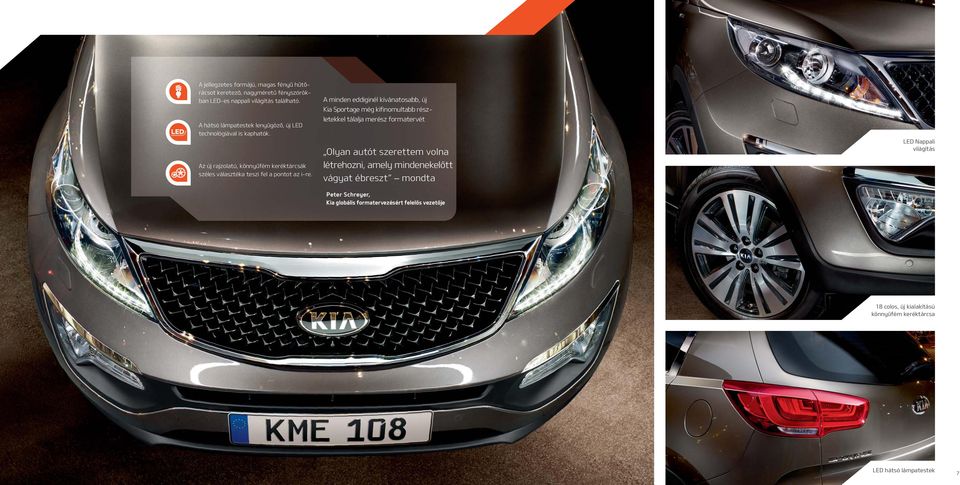 A minden eddiginél kívánatosabb, új Kia Sportage még kifinomultabb részletekkel tálalja merész formatervét Olyan autót szerettem volna létrehozni, amely