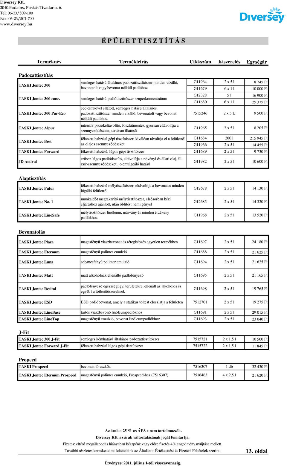 ellátott, semleges hatású általános padozattisztítószer minden vízálló, bevonatolt vagy bevonat nélküli padlóhoz G11964 G11679 G12328 G11680 7515246 6 x 1 l 5 l 6 x 1 l 2 x 5 L 8 745 Ft 10 000 Ft 16