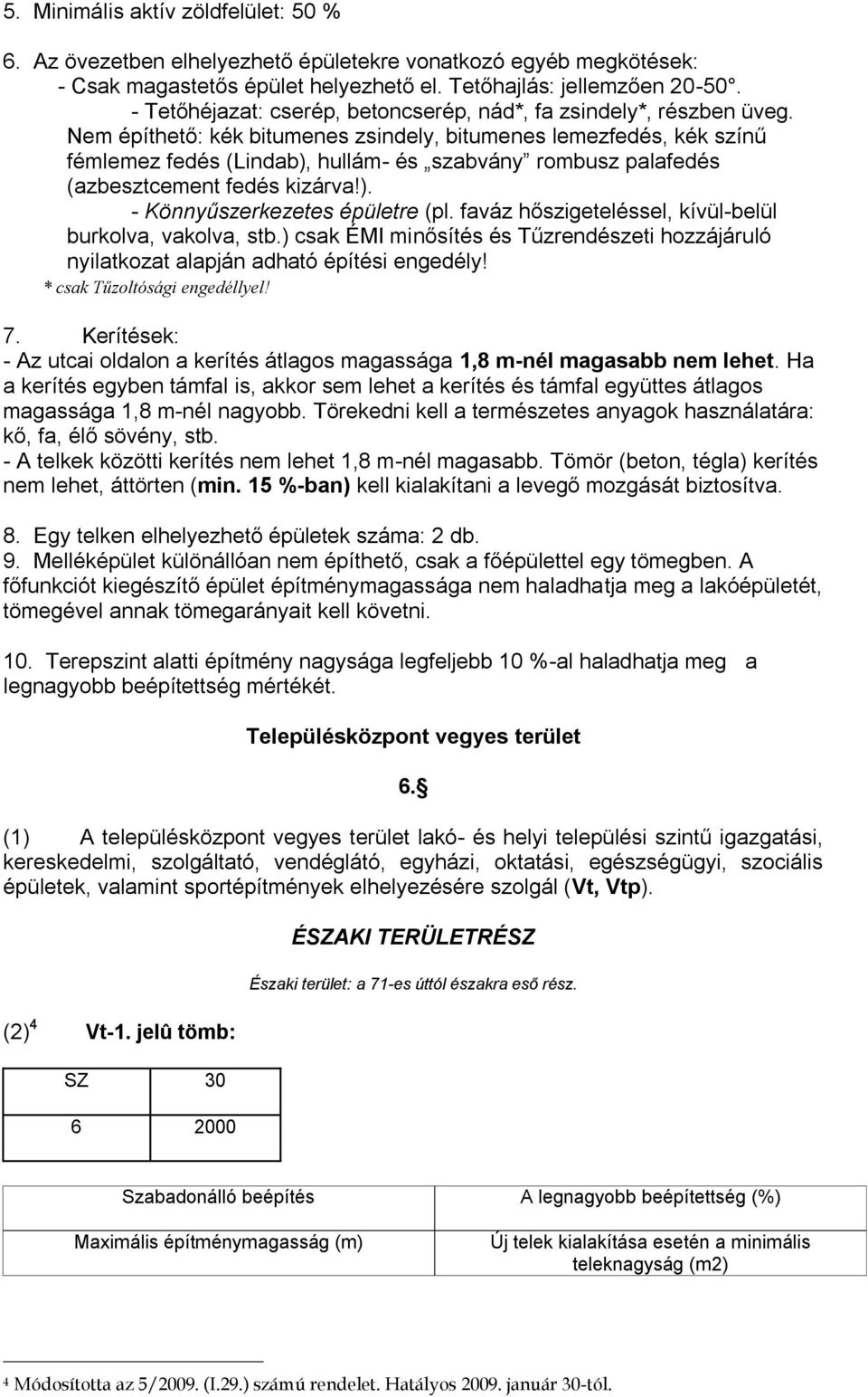 Nem építhető: kék bitumenes zsindely, bitumenes lemezfedés, kék színű fémlemez fedés (Lindab), hullám- és szabvány rombusz palafedés (azbesztcement fedés kizárva!). - Könnyűszerkezetes épületre (pl.