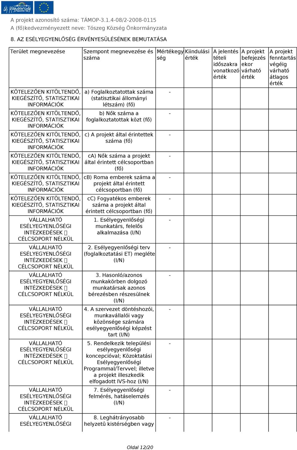 KITÖLTENDŐ, KIEGÉSZÍTŐ, STATISZTIKAI INFORMÁCIÓK KÖTELEZŐEN KITÖLTENDŐ, KIEGÉSZÍTŐ, STATISZTIKAI INFORMÁCIÓK KÖTELEZŐEN KITÖLTENDŐ, KIEGÉSZÍTŐ, STATISZTIKAI INFORMÁCIÓK KÖTELEZŐEN KITÖLTENDŐ,