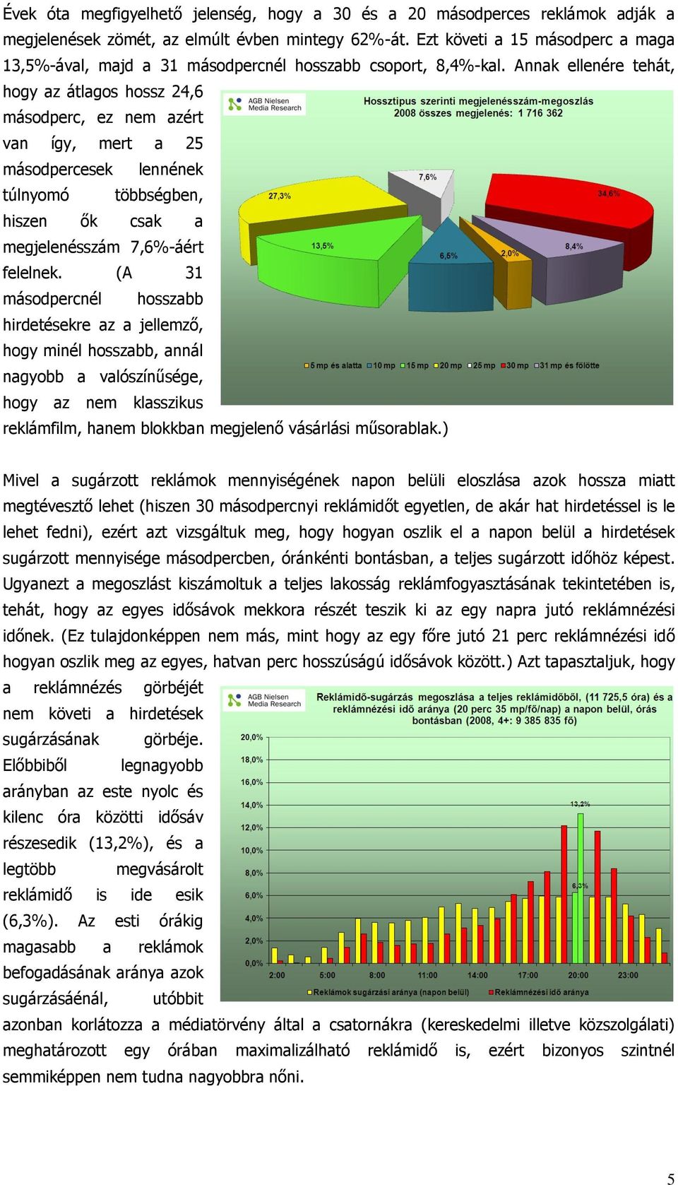 Annak ellenére tehát, hogy az átlagos hossz 24,6 másodperc, ez nem azért van így, mert a 25 másodpercesek lennének túlnyomó többségben, hiszen ők csak a megjelenésszám 7,6%-áért felelnek.