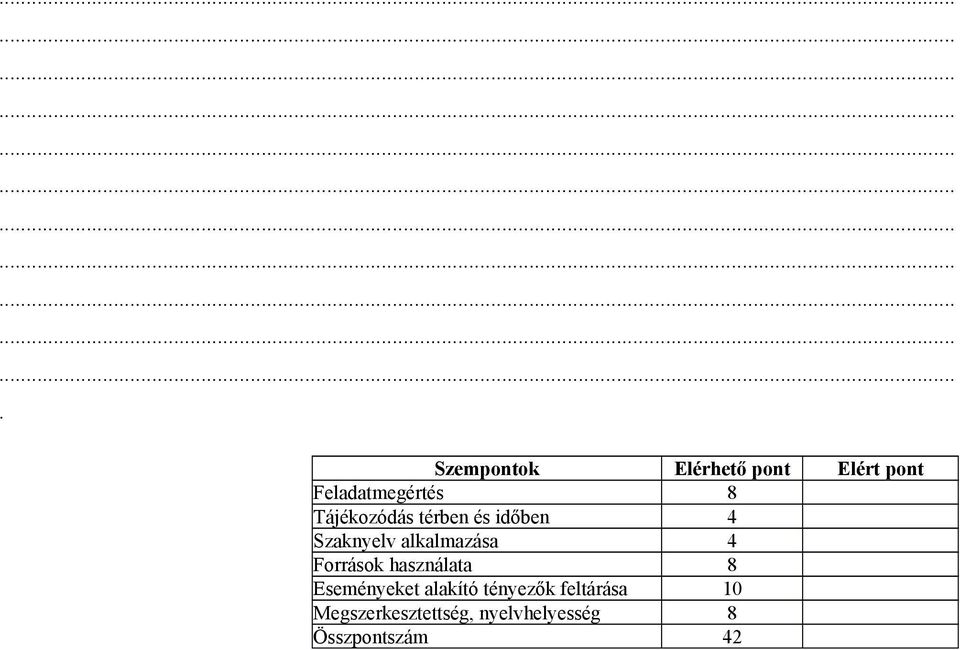 Források használata 8 Eseményeket alakító tényezők