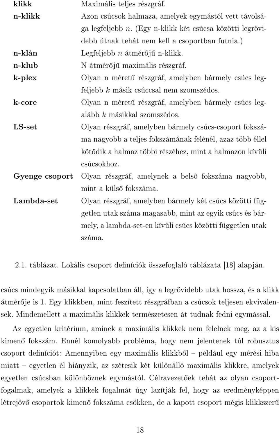 Olyan n méret részgráf, amelyben bármely csúcs legfeljebb k másik csúccsal nem szomszédos. Olyan n méret részgráf, amelyben bármely csúcs legalább k másikkal szomszédos.