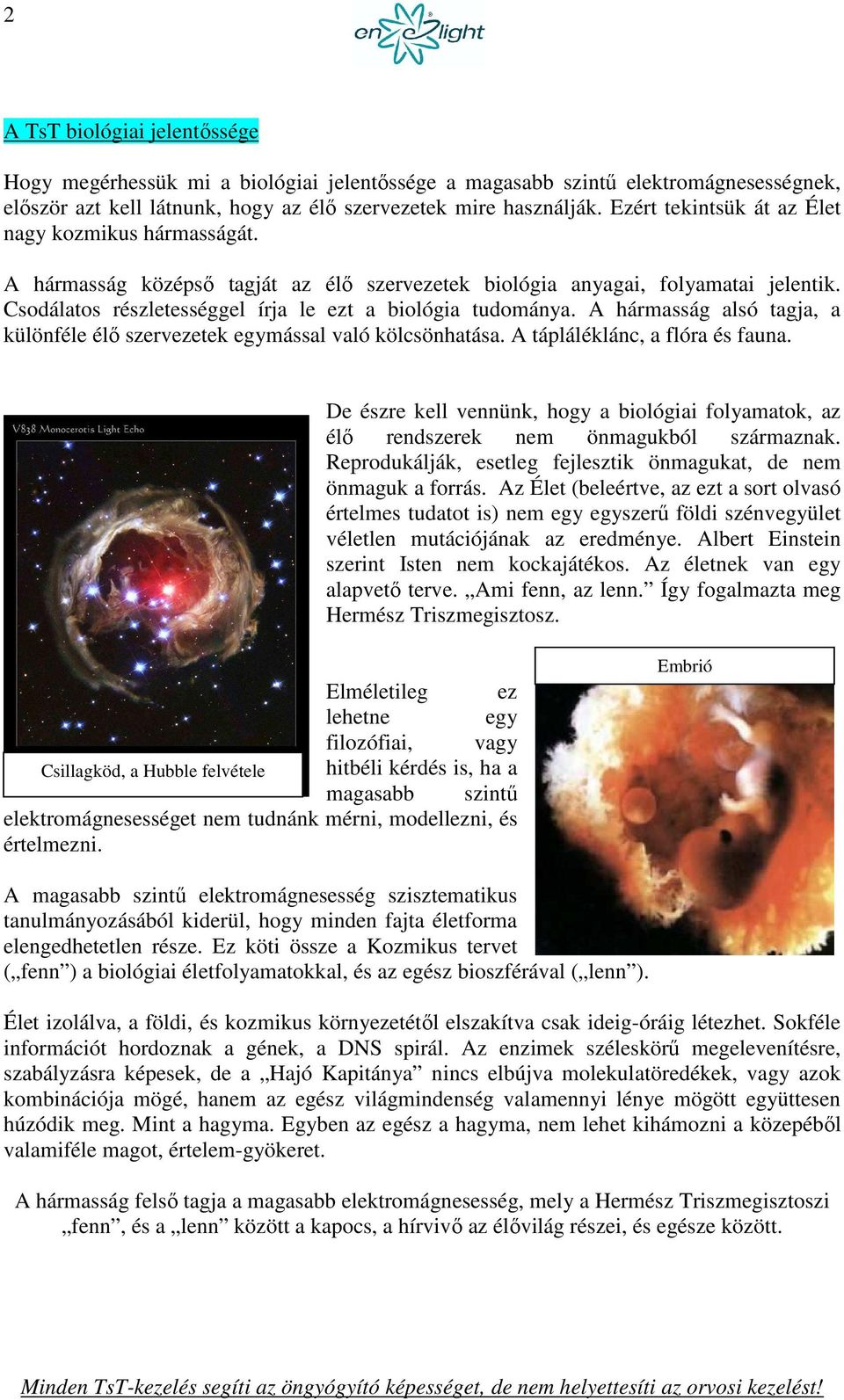 A hármasság alsó tagja, a különféle élő szervezetek egymással való kölcsönhatása. A tápláléklánc, a flóra és fauna.