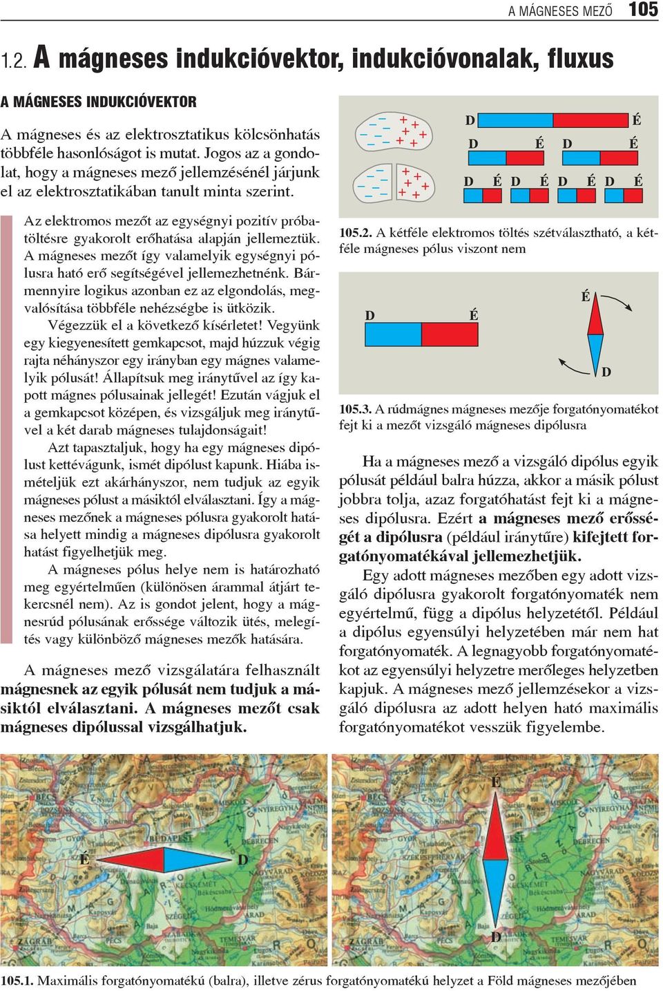 A mágneses indukcióvektor, indukcióvonalak, fluxus Az elektromos mezõt az egységnyi pozitív próbatöltésre gyakorolt erõhatása alapján jellemeztük.