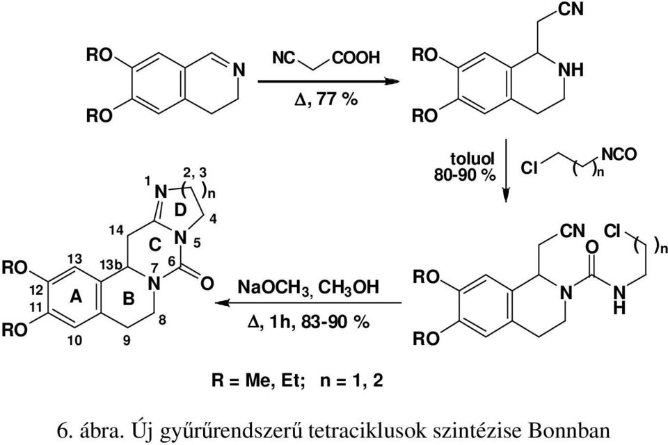 toluol 80-90 % C C R = Me, Et; n =, 2 6. ábra.