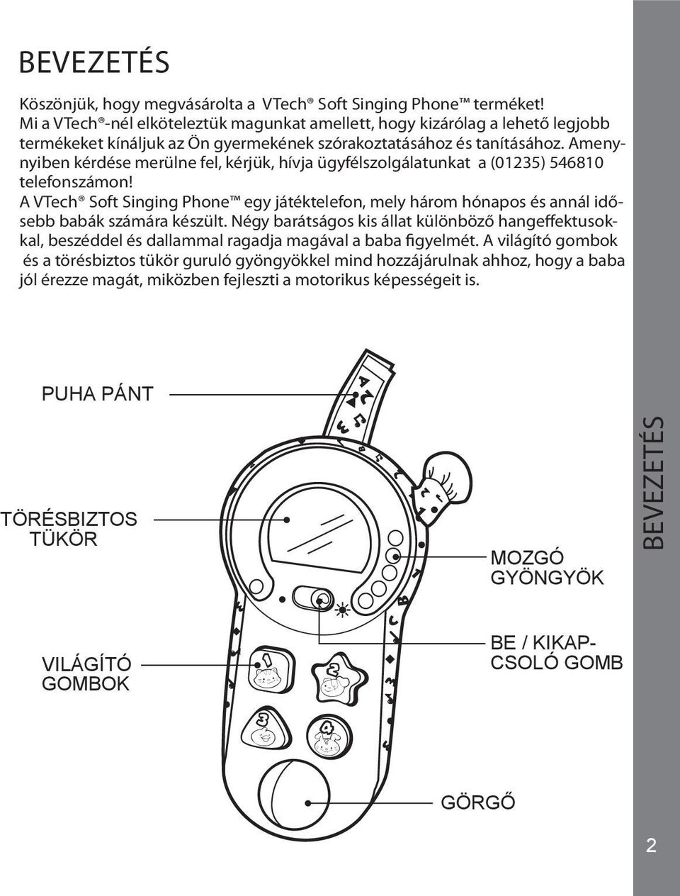 Amenynyiben kérdése merülne fel, kérjük, hívja ügyfélszolgálatunkat a (01235) 546810 telefonszámon!