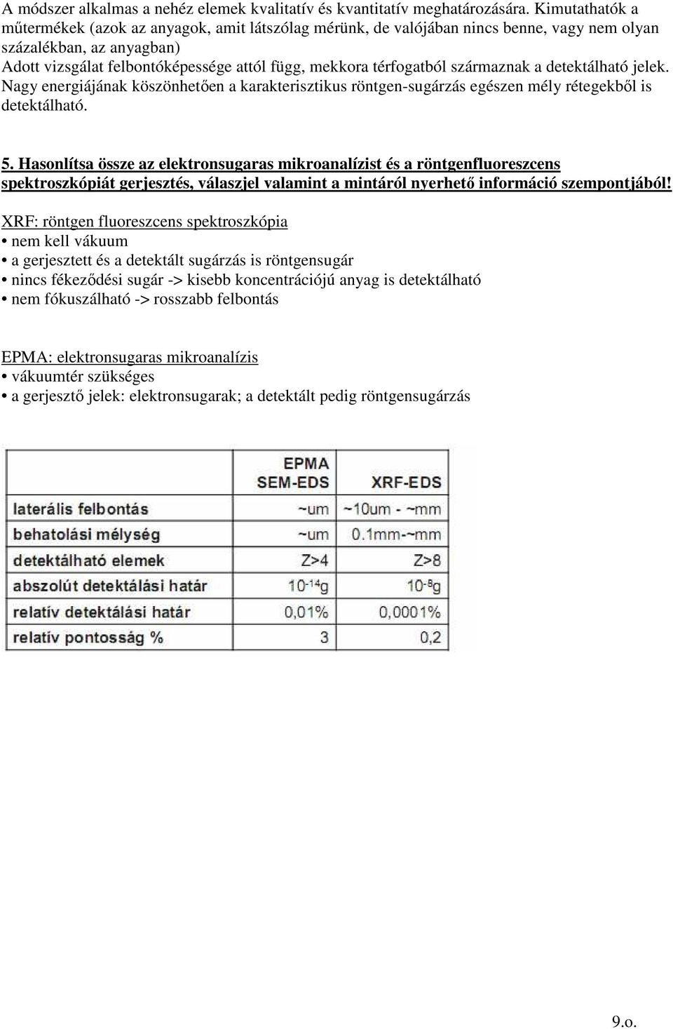 származnak a detektálható jelek. Nagy energiájának köszönhetıen a karakterisztikus röntgen-sugárzás egészen mély rétegekbıl is detektálható. 5.