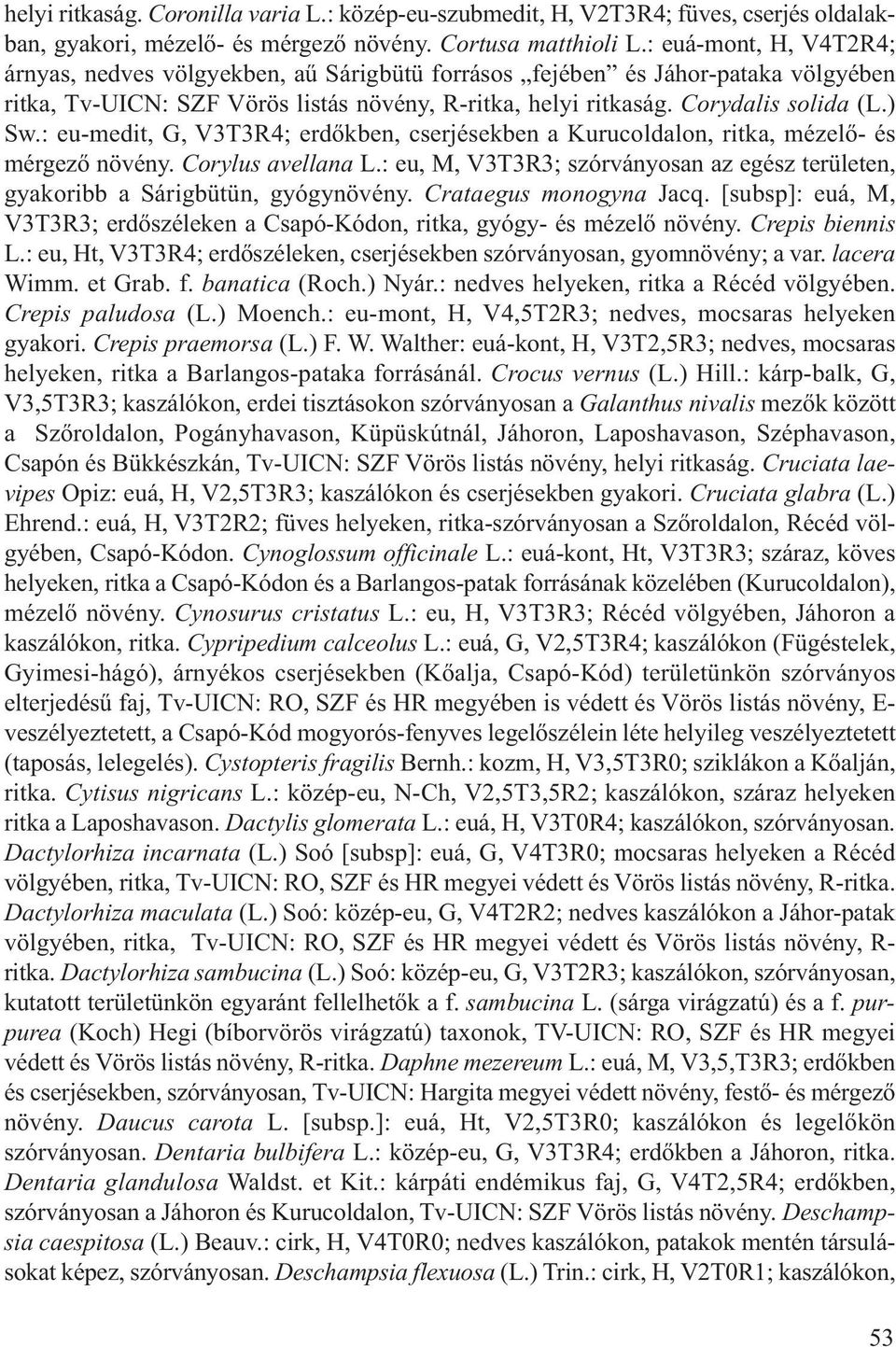 : eu-medit, G, V3T3R4; erdőkben, cserjésekben a Kurucoldalon, ritka, mézelő- és mérgező növény. Corylus avellana L.