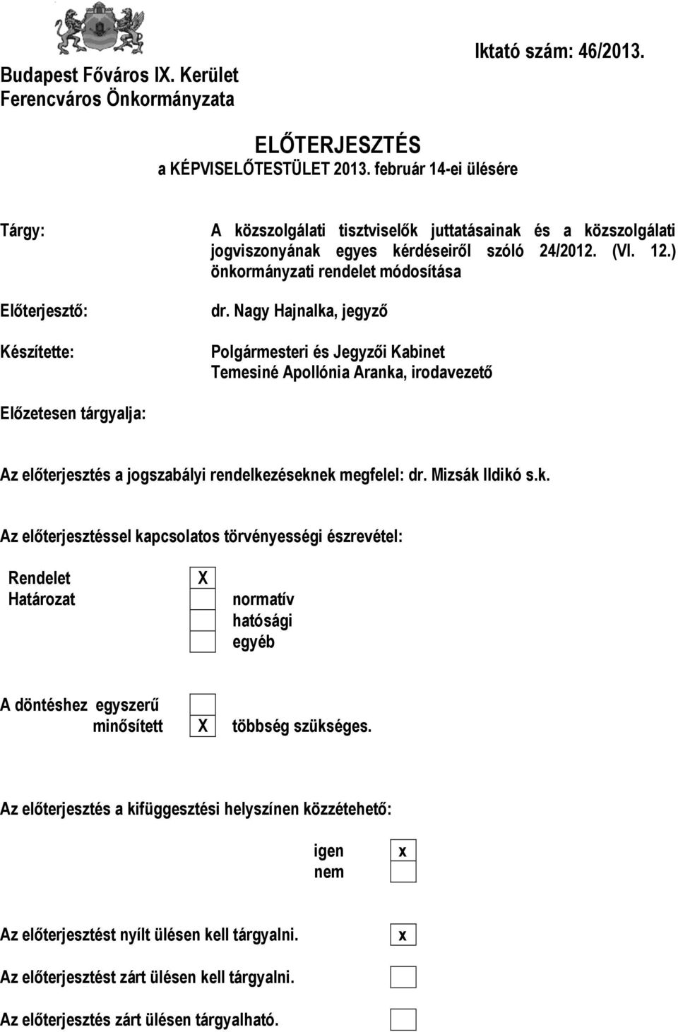 ) önkormányzati rendelet módosítása dr.