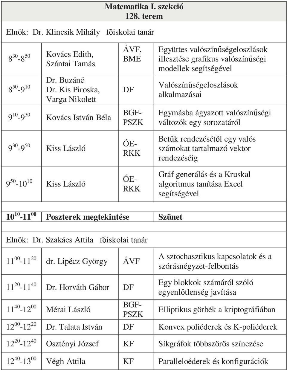 modellek segítségével Valószínűségeloszlások alkalmazásai Egymásba ágyazott valószínűségi változók egy sorozatáról Betűk rendezésétől egy valós számokat tartalmazó vektor rendezéséig Gráf generálás