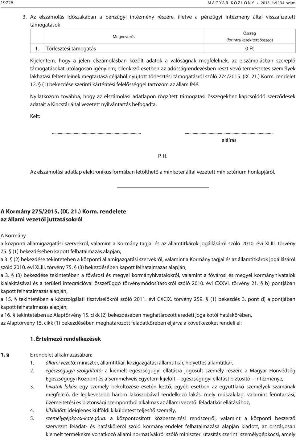 Törlesztési támogatás 0 Ft Kijelentem, hogy a jelen elszámolásban közölt adatok a valóságnak megfelelnek, az elszámolásban szereplő támogatásokat utólagosan igénylem; ellenkező esetben az