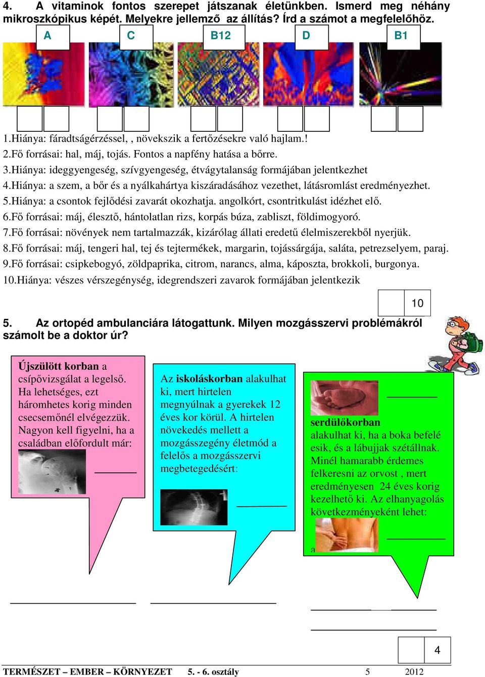 Hiánya: ideggyengeség, szívgyengeség, étvágytalanság formájában jelentkezhet Hiánya: a szem, a bır és a nyálkahártya kiszáradásához vezethet, látásromlást eredményezhet.