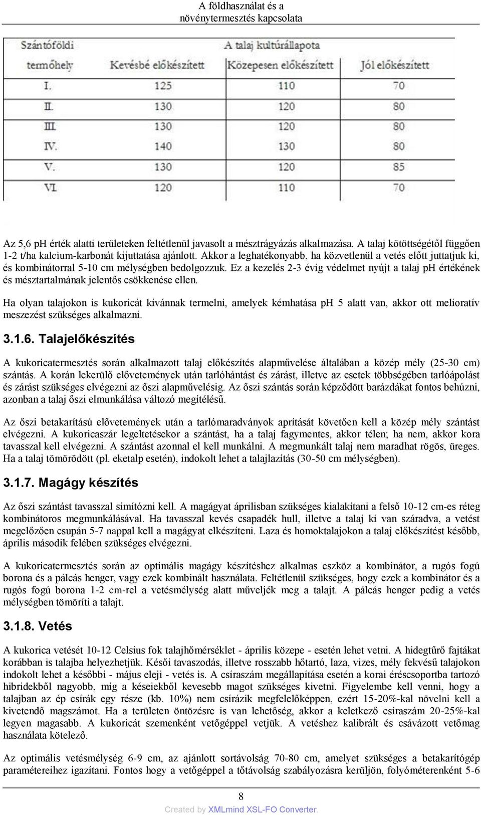 Ez a kezelés 2-3 évig védelmet nyújt a talaj ph értékének és mésztartalmának jelentős csökkenése ellen.