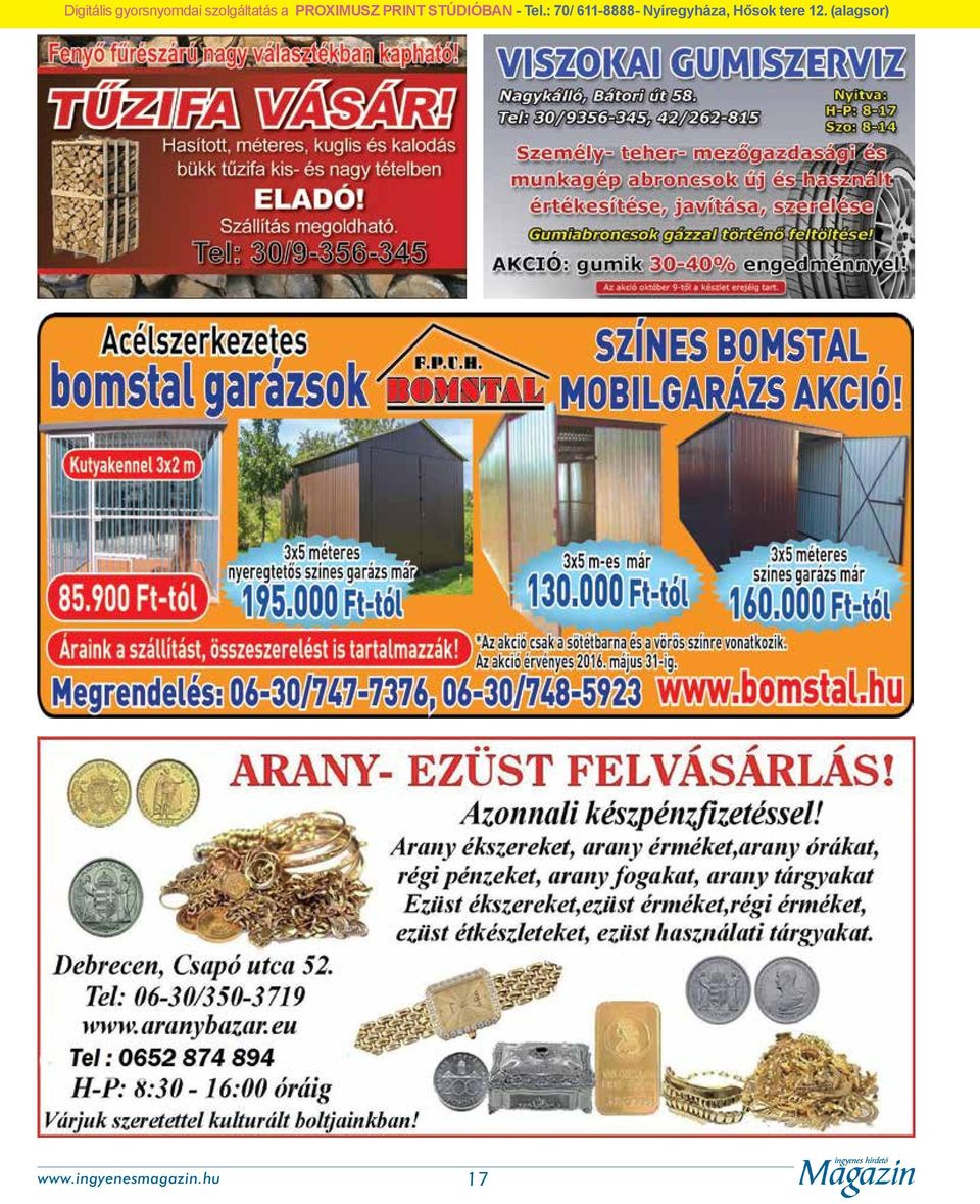 : 70/ 611-8888- Nyíregyháza, Hősok