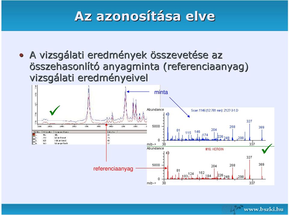 összehasonlító anyagminta
