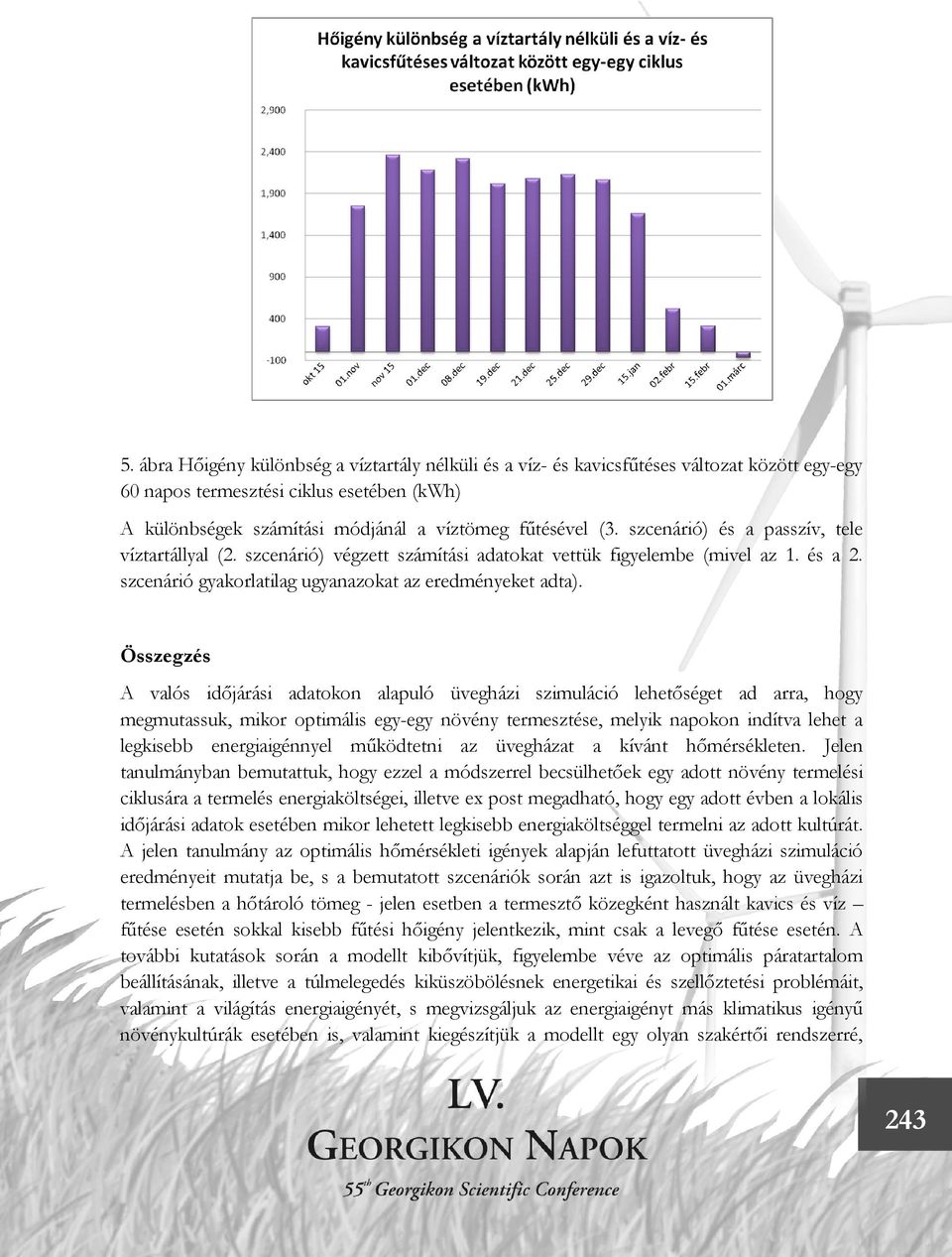 Összegzés A valós időjárási adatokon alapuló üvegházi szimuláció lehetőséget ad arra, hogy megmutassuk, mikor optimális egy-egy növény termesztése, melyik napokon indítva lehet a legkisebb