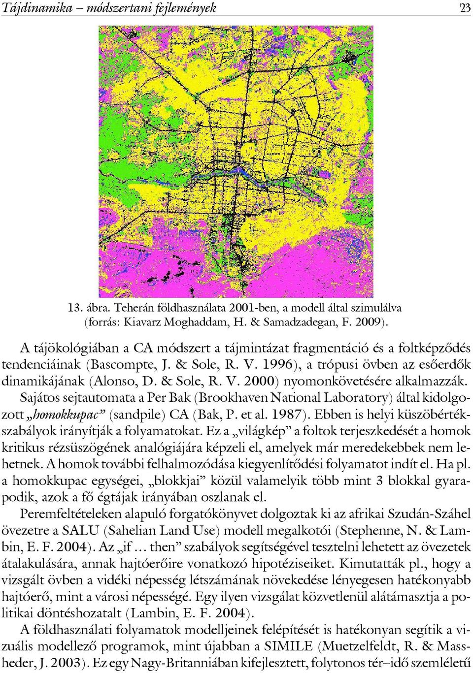 Sajátos sejtautomata a Per Bak (Brookhaven National Laboratory) által kidolgozott homokkupac (sandpile) CA (Bak, P. et al. 1987). Ebben is helyi küszöbértékszabályok irányítják a folyamatokat.