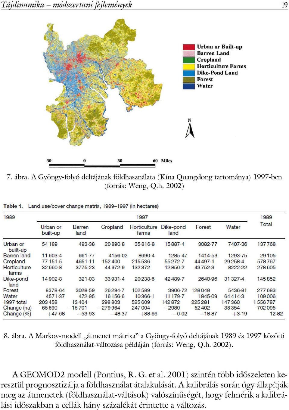 A GEOMOD2 modell (Pontius, R. G. et al. 2001) szintén több idôszeleten keresztül prognosztizálja a földhasználat átalakulását.