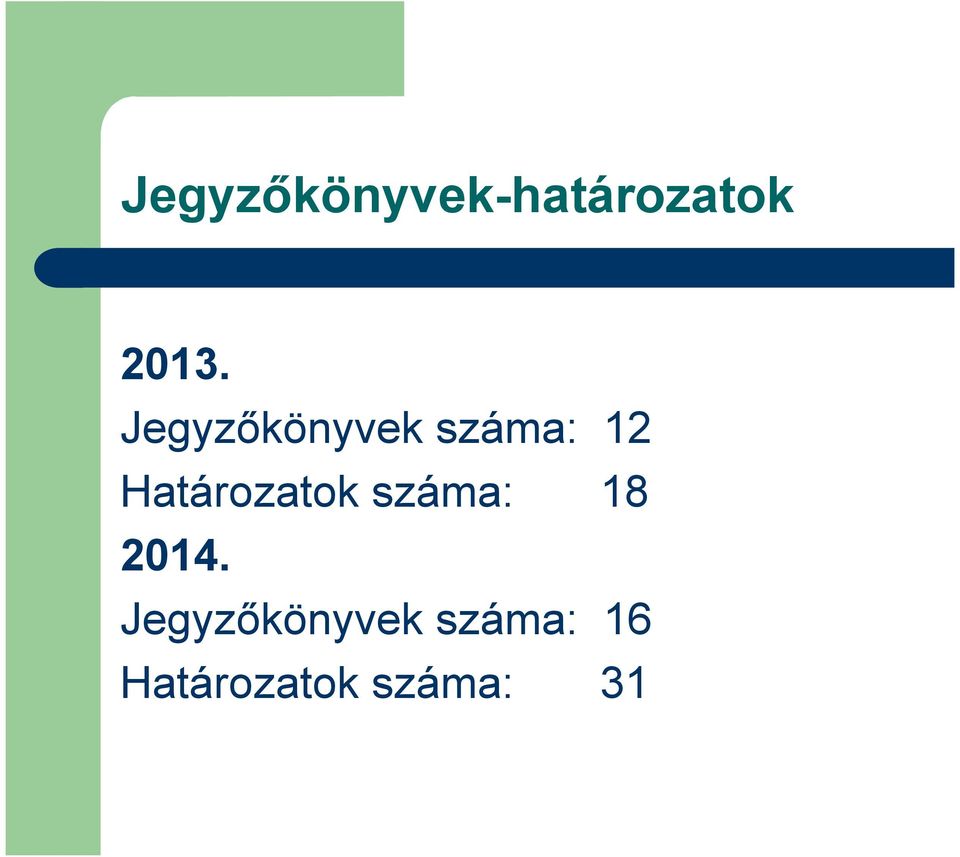Határozatok száma: 18 2014.